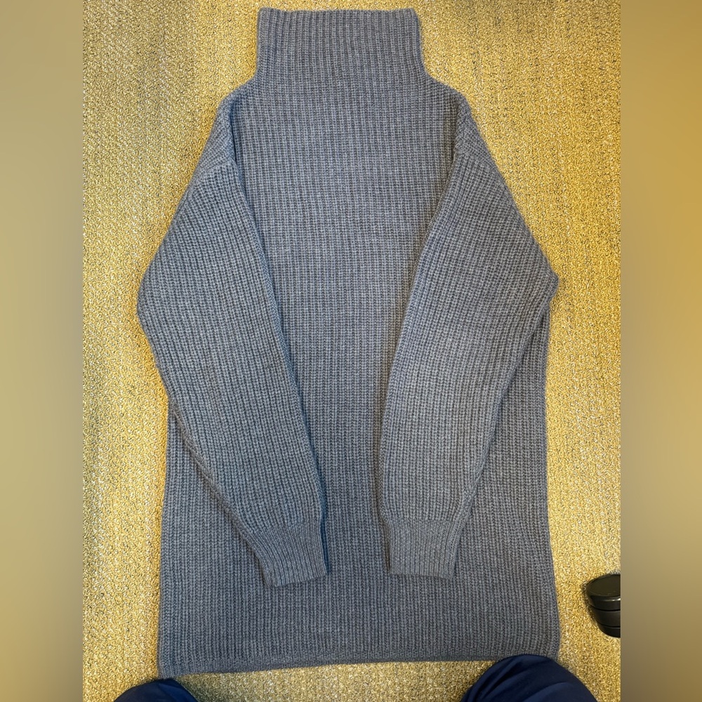 Wilfred Charcoal Ribbed Sweater Dress
